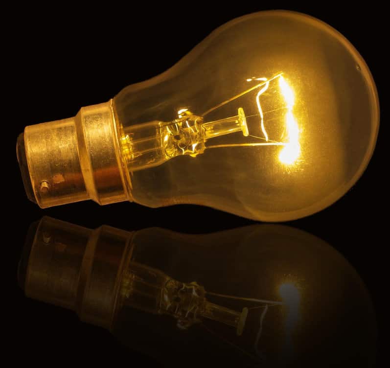 Gold Light Bulb